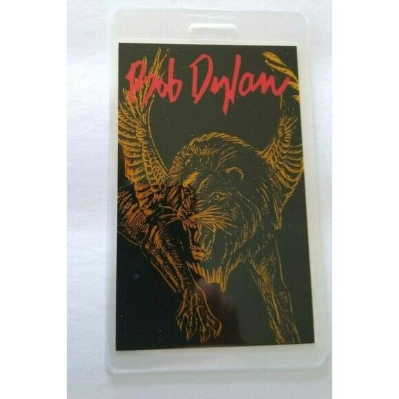 Bob Dylan Backstage Pass Lion With Wings Original 1992 Folk Rock Music Tour - Picture 1 of 5